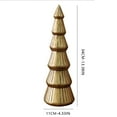 thumbnail image 3 of Gumesh Mini Wooden Christmas Tree for Tabletop - Natural Pine Desktop Decor for Home, Office, Mantle, Hand-Crafted Rustic Farmhouse Holiday Decoration & Gift, 3 of 8