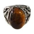 thumbnail image 1 of Ruiboury Muslim Jewelry Black Zircon Ring Retro Handmade Turkish Excellent Handwork Suitable For Many AJZ3368 Size 12, 1 of 6
