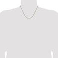 thumbnail image 2 of Diamond2Deal 14K Yellow Gold 1.85mm Rhodium-Plated Spiga Chain Necklace for Women 18", 2 of 5
