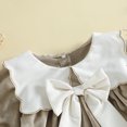 thumbnail image 5 of Cjfdfy Newborn Baby Girls Fall Romper Velvet Bubble Long Sleeve Doll Collar Ruffle Cuffs Jumpsuit With Big Bow Baby Vintage Clothes Infant Cute Coming Home Outfit 0-18M ﻿, 5 of 9
