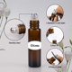 thumbnail image 3 of Paquete de 12 botellas con rodillo de aceite esencial de acero inoxidable, botellas con rodillo de vidrio ámbar de 10 ml con tapas para viajes, perfume y brillo de labios, 3 of 5