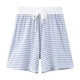 thumbnail image 6 of Amidoa Girls Shorts Elastic Waist Casual Summer Soft Shorts for Kids Blue Size 8, 6 of 8