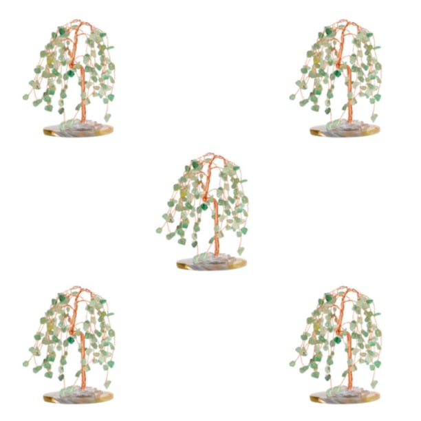 Matsuzay Adorno de árbol ecológico de piedra: artesanía exquisita y segura para la decoración del hogar Árbol de escritorio verde Type2 NO2