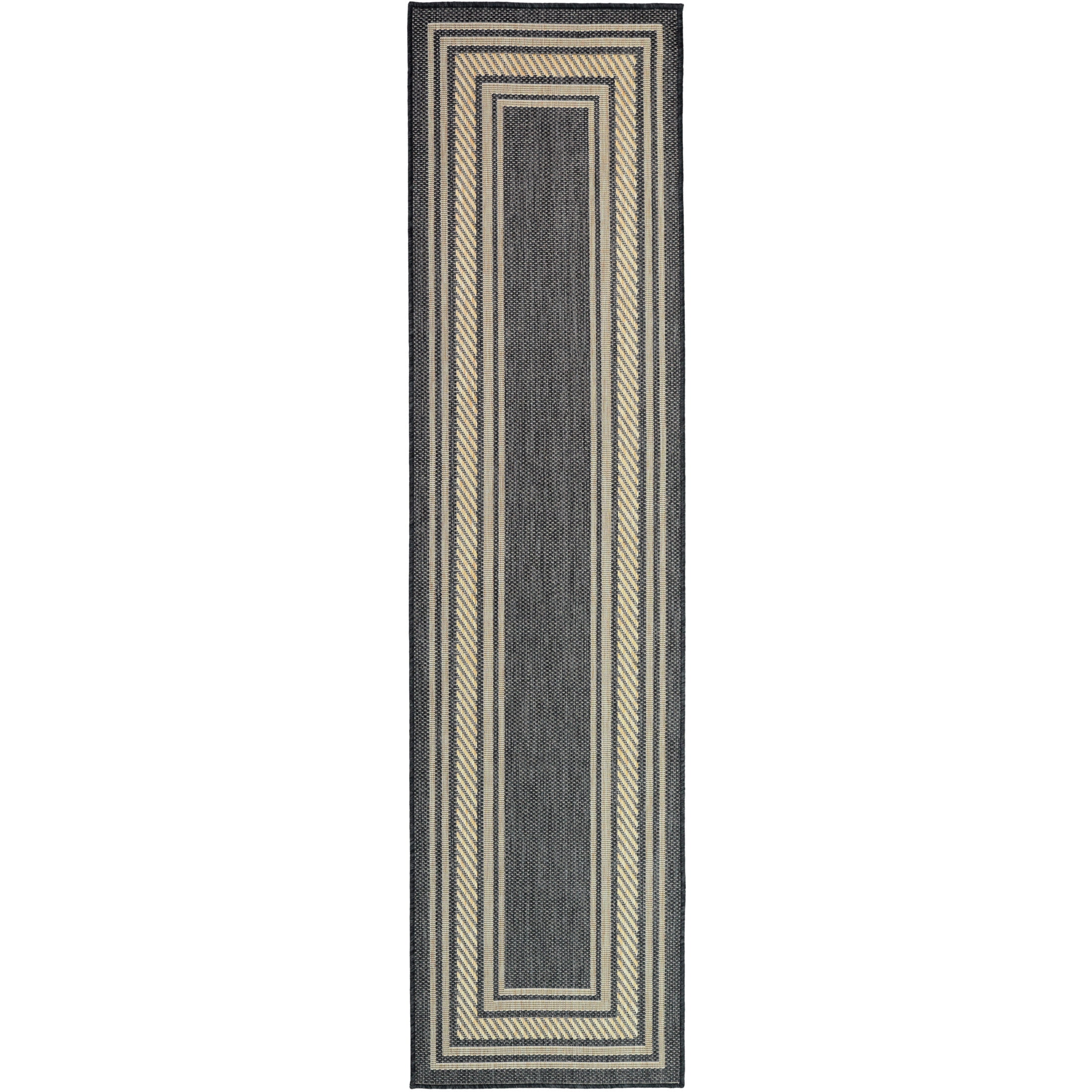Nourison Horizon Indoor/Outdoor 2' x 6' Charcoal Modern Rug