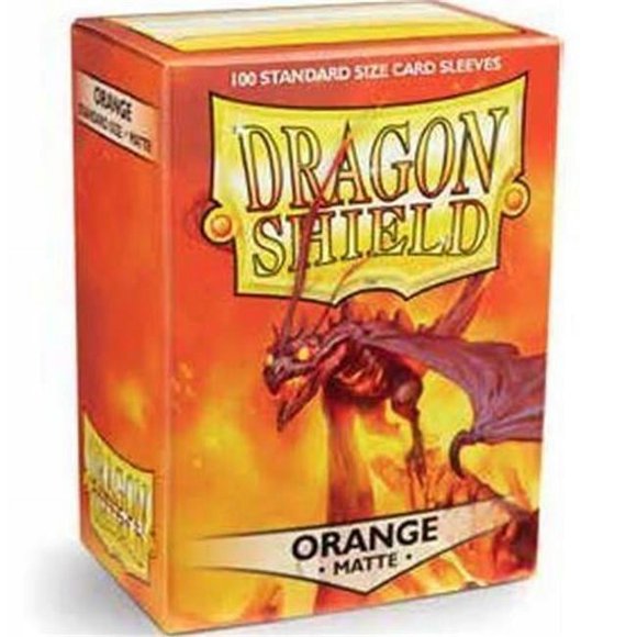 Arcane Tinmen ATM11013 Dragon Shield Standard Size Card Sleeves, Matte Orange - 100 Count