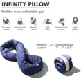 thumbnail image 4 of Infinity Pillow - Design Power Nap Pillow, Travel And Neck Pillow (navy), 4 of 5