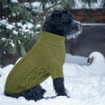 thumbnail image 7 of ZDM Small Dog Pullover Sweater, Cold Weather Cable Knitwear, Classic Turtleneck Thick Warm Clothes for Chihuahua, Bulldog, Dachshund, Pug (Peacock Blue, Small), 7 of 7