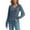 Blue, variant on EDFBUYKRS Chiffon Blouse Fall Women Lightweight Sunscreen Shirt Long Sleeve Block Xl