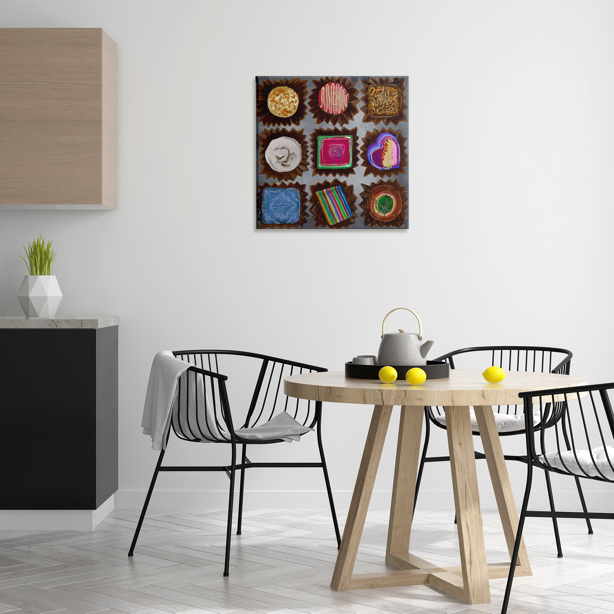 Stupell Industries Mixed Chocolate Pieces Food & Beverage Painting Wrapped Canvas Art Print Wall Art, 24 x 24