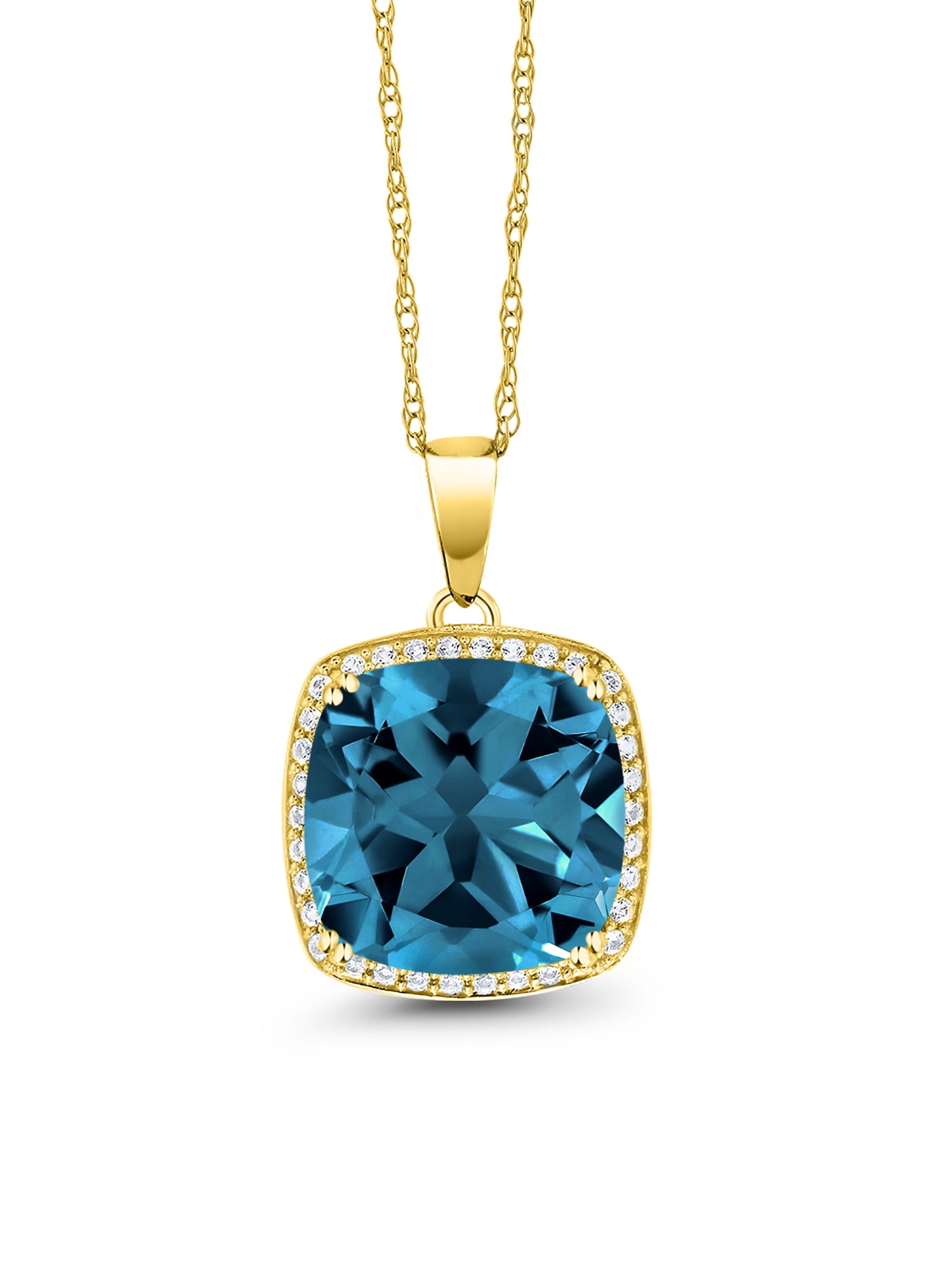 4.20Ct Emerald Cut Amethyst & Diamonds Pendant 14K Yellow Gold Finish Necklace
