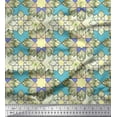 thumbnail image 1 of Soimoi Cotton Duck Fabric Artistic Flower & Geometric Decor Fabric Printed Yard 42 Inch Wide, 1 of 1