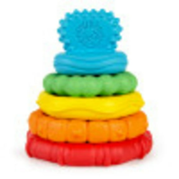 Baby Einstein Stack & Teethe Multi-Textured Easy-to-Grasp 5-Piece Teether Toy Set, Ages 3 Months  