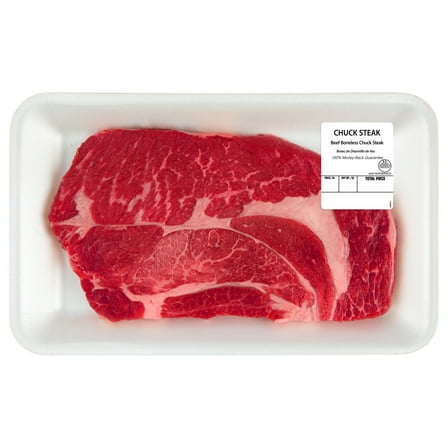 Chuck Beef Steak, 1 per Tray, Fresh, 0.42 - 2.0 lb
