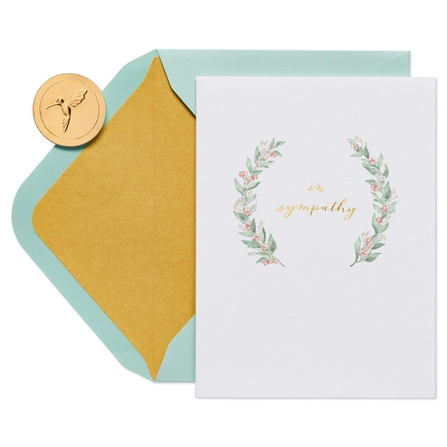 Tarjeta de condolencias Papyrus Wishes of Peace con sobre, 15 x 11 cm