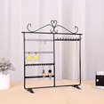 thumbnail image 5 of Yidarton Iron Desktop Jewelry Rack Earrings Display Rack Household Necklace Earrings Storage Rack Stall Jewelry Display Rack 32 holes 6 hooks White, 5 of 7