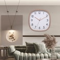 Square Clock Annotation Easy Installation Quiet Movement Square Design Wall Clock 12inch Living ...