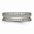 thumbnail image 3 of Solid Titanium with CZ Cubic Zirconia Wedding Band Ring Size 10, 3 of 7