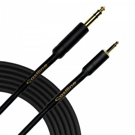20 Ft Castline Gold 1/4" TRS to 3.5mm TS Patch Cable Mogami 2549 (no ring connection)