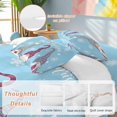 thumbnail image 2 of Merry Christmas Bedding Duvet Cover Set Twin Size 4 Pieces Christmas Gnomes Snowflakes Heart Light Blue Bedding Set with Zipper Closure, 1 Comforter Cover 68x86 Inches 1 Flat Sheet & 2 Pillow Cases, 2 of 7