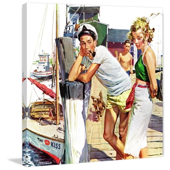 "Checking Her Out" Painting Print on Wrapped Canvas