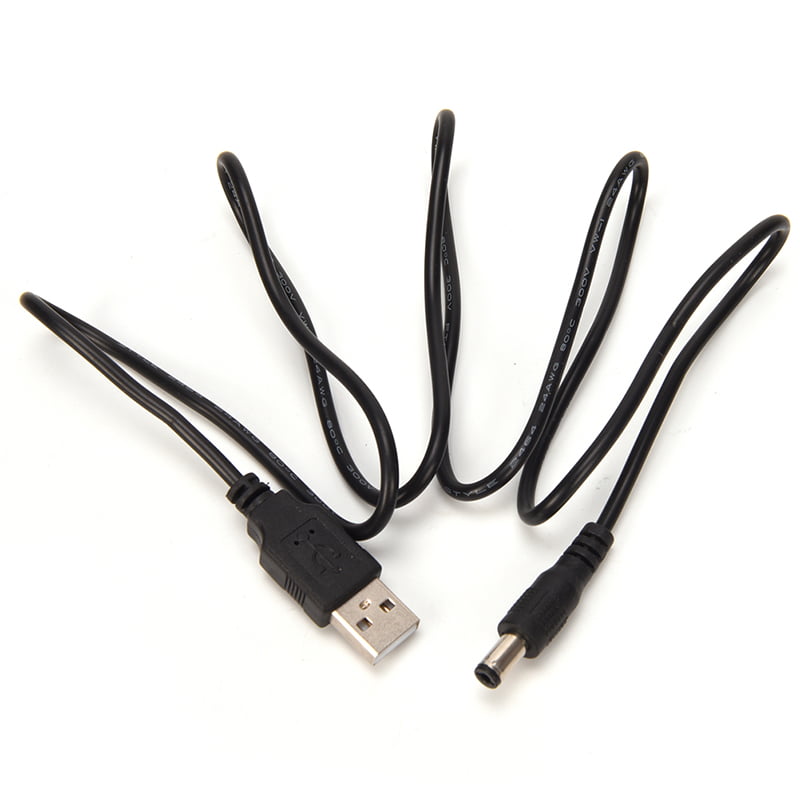 1m Durable Length 3A USB to 5.5 x 2.1mm DC Power Plug Cable