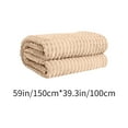 thumbnail image 3 of Neoyler Fleece Throw Blanket Soft Thick Double Layer Warm Plush for Couch Bed Office Nap Travel Easy Care Long Lasting Cozy Home Layer for Living Room Winter Beige 59.1x39.4in, 3 of 6