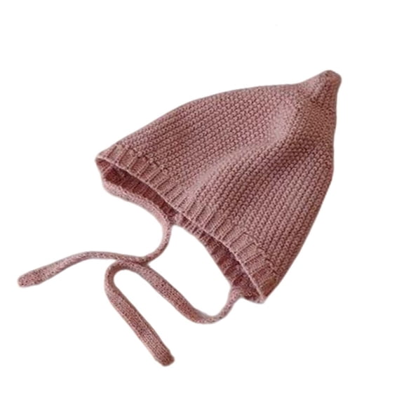 Baby Ear Protection Cap, Knitted Warmth, Suitable for Autumn and Winter Seasons, Solid Color Design, Suitable for Small Babies.