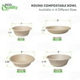thumbnail image 6 of [100 Pack] 40 oz Round Disposable Compostable Paper Bowls Heavy-Duty, Eco-Friendly Natural Bagasse Unbleached, Heat Resistant, 100% Biodegradable Salad Bowls Alternative to Plastic, 6 of 9