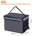 thumbnail image 2 of Insulated Food Bag Catering Thermal Food Bag Cooler Bags for Pizza, Black (19.7"x15"x15"), 2 of 6