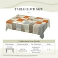thumbnail image 6 of Modern Art Table Cloth for Rectangle Dining Tables, Orange Grey Abstract Art Painting Tablecloths Brown Beige Reusable Tabletop Decor Watercolor Table Cover for Kitchen,Holiday,Party,60x84In, 6 of 8