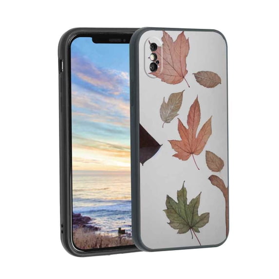 Leaves-111 Phone Case, Degined for iPhone XS Max Case Men Women, Flexible Silicone Shockproof Case for iPhone XS Max