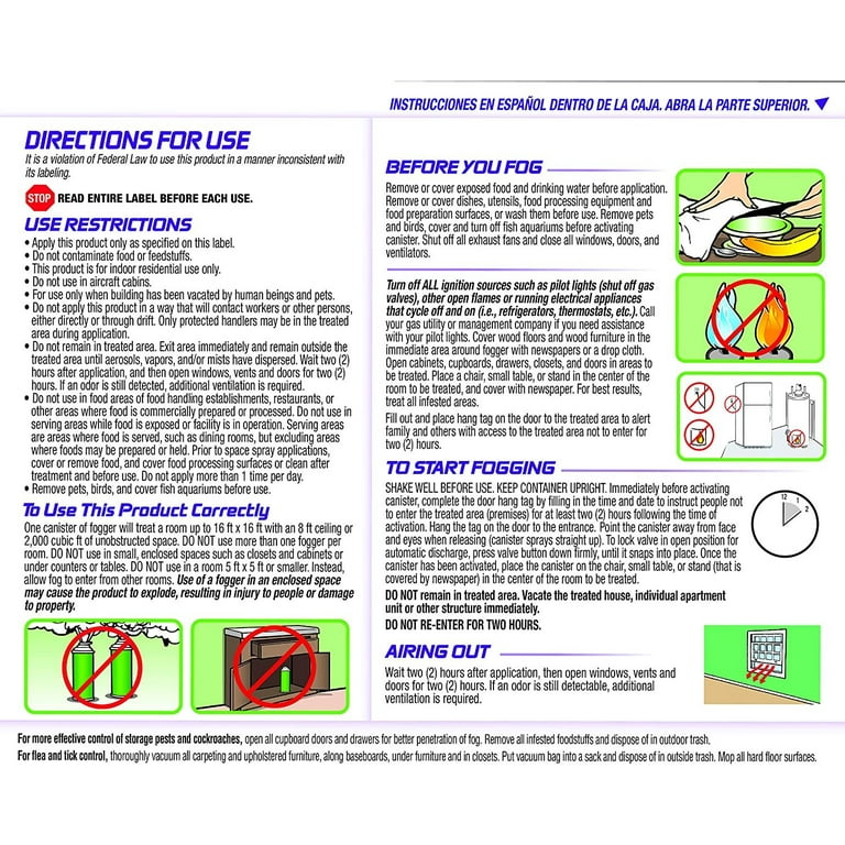 Hot Shot Bedbug Flea Fogger Killer With Nylar To Regulate, 56 OFF