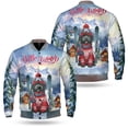 thumbnail image 3 of Hello Welcome Winter The Ski Portuguese Water Dog Snowy Day All Over Print 3D Baseball Jacket PWD Portie Fishing Dog Lover Bomber Jacket Softball - 13013, 3 of 6