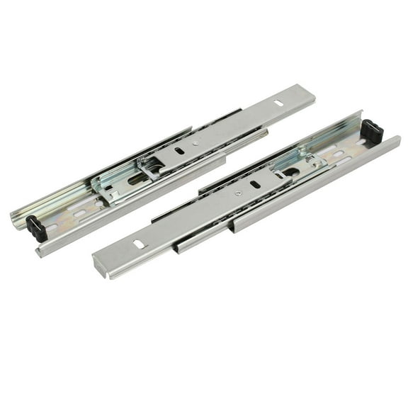 Uxcell 6 inch Length 3 Sections Telescoping Ball Bearing Damper Drawer Slides 2Pcs