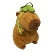 Cartoon Sitting Capybara Plush for Toddler Appease Cartoon Stuffed Toy 45cm Capybara with bag