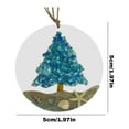 thumbnail image 6 of 4Pcs Sea Glass Suncatchers - Christmas Tree Beach Ornament - Beach Lover Holiday Gift - Hanging Ornament On Acrylic Circle Sea Glass Pieces Light Catcher for Beach Themed Home Interiors, 6 of 8