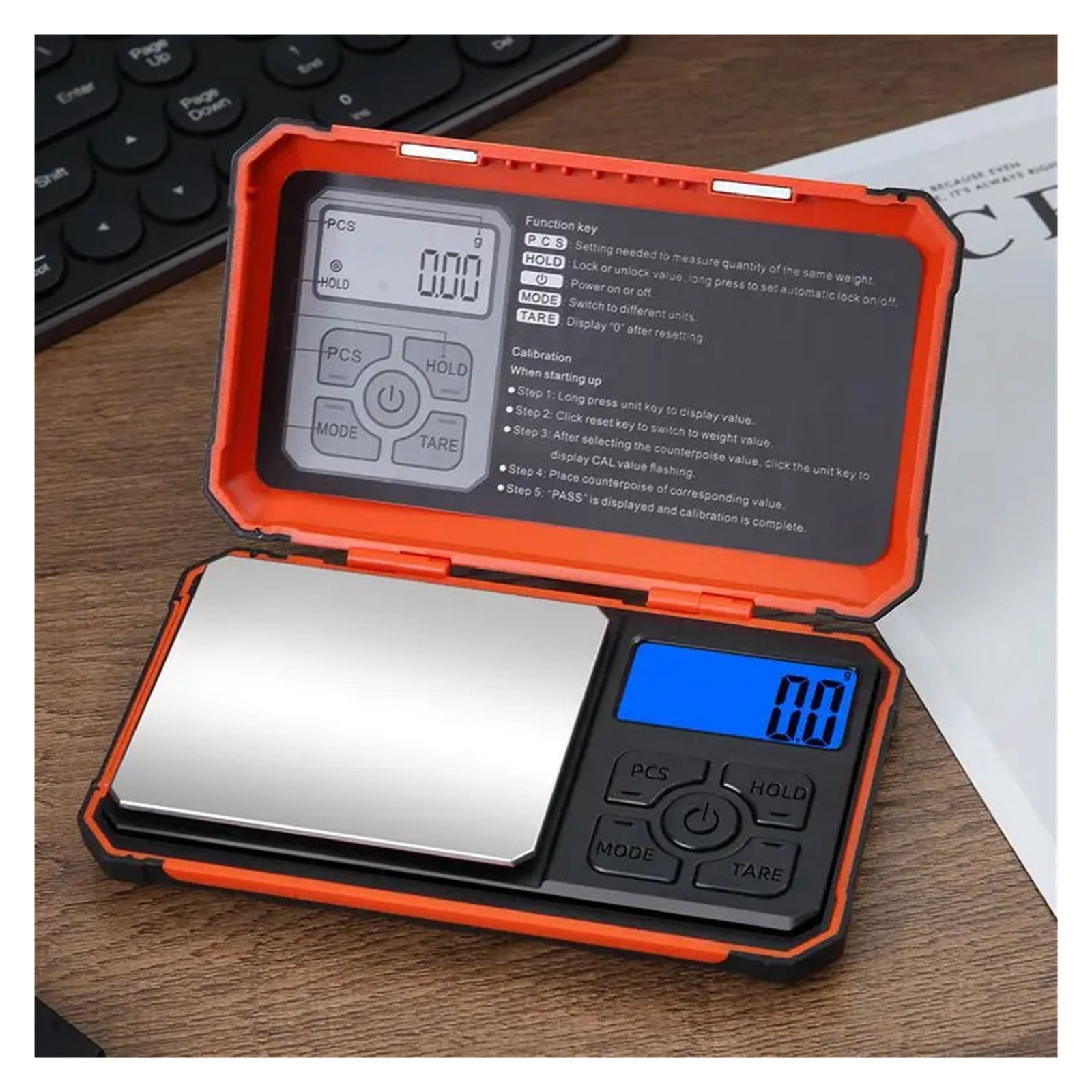 Digital Electronic Scale Portable Pocket Precision Balance Scale, Kitchen/Jewelry LCD Weighing Tool With 10g Calibration Weight