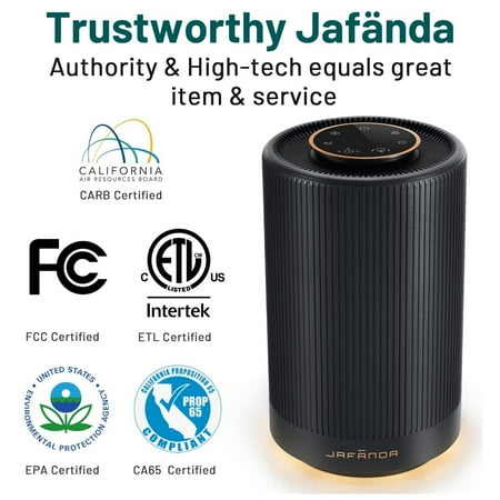 Jafanda Air Purifier Quiet JF100 H13 True HEPA for Home Bedroom Office 450 Sq.ft Coverage White