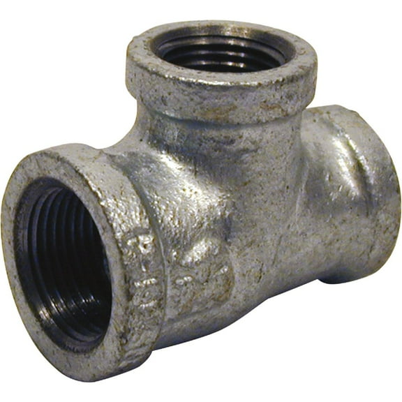 1 PK, Southland 510-776BG-Southland 1-1/2 In. x 1-1/2 In. x 1-1/4 In. Malleable Iron Reducing Galvanized Tee