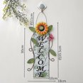 thumbnail image 4 of Colgante de decoración de valla de pared de puerta de vidrio de girasol pintado de hierro forjado, 4 of 4