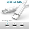 thumbnail image 2 of 5-Pack 6ft 60W USB C to C Fast Charging Cable, Type C to C Charger Cord Compatible for iPhone 16,16 Plus, 16 Pro, 16 Pro Max, 15,15 Plus,15 Pro, 15 Pro Max, Galaxy S25 S24 S23 S22-White, 2 of 6