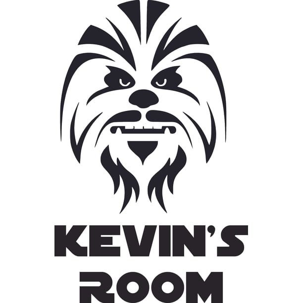 Star Wars Chewbacca Cartoon Character Design Customized Wall Art Vinyl
