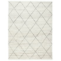 SAFAVIEH Casablanca Astrid Geometric Wool Area Rug, Ivory/Black, 8' x 10'