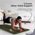 thumbnail image 3 of Gogokiwi Extra Wide Yoga Mat for Men Women (72"L x 36"W) Non Slip Fitness & Exercise Mat with Alignment Marks for Yoga, Pilates, Floor Workouts (Olive Green, Extra Cushion (1/2 inch Thick)), 3 of 6