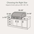 thumbnail image 2 of Covermates Classic Built-In Grill Cover - 34"Wx30"Dx18"H, Durable Vinyl, Water-Resistant, 2 of 6