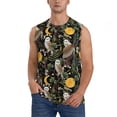 thumbnail image 1 of Fotbe Owls And Plants Men's Camiseta sin Mangas Estampada para Hombres, Playera Casual para Gimnasio, Entrenamiento, Playa-X-Large, 1 of 7