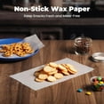 thumbnail image 4 of [500 Pack] 6 x 10.75" Wax Paper Sheets for Food, Interfolded Precut Deli Paper, Pop Up Grease-Proof Sandwich Paper s, Waterproof for Lunch, Food Basket, Microwave Cover, BBQ, 4 of 4