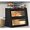 Black, variant on White Bread Box for Kitchen Counter, Large Bread Box With Cutting Board, Bamboo Wood Large Capacity Bread Storage Bin with Acrylic Wavy Door Panel