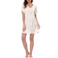 thumbnail image 2 of Unique Bargains Women's Pajamas Satin Dress Nightshirt Lounge Sleepwear Nightgown, 2 of 5
