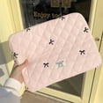 thumbnail image 6 of Cute Bow Tie Puffy Laptop Sleeve Coquette Carrying Laptop Bag Cover Y2K Preppy Tablet Liner Pouch Cottagecore Stuffs, 6 of 7